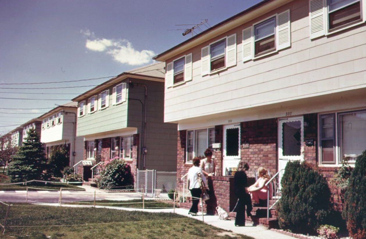 Recently built homes on border of great kills park on staten island, 1970s