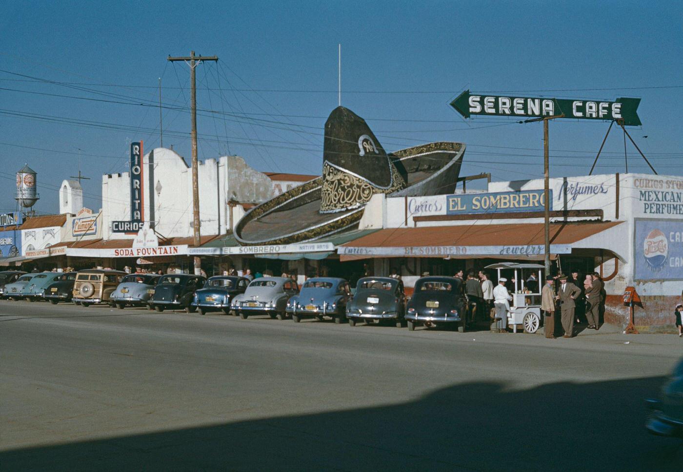 A street scene in Tijuana, Mexico, 1960.