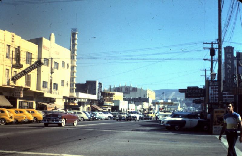 Tijuana street scenes, Mexico, 1960s