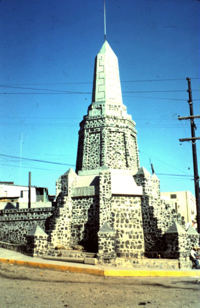 Border monument, Tijuana, Mexico, 1960