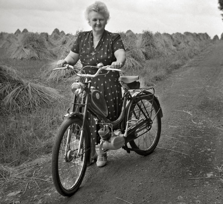 Lady with a moped, germany