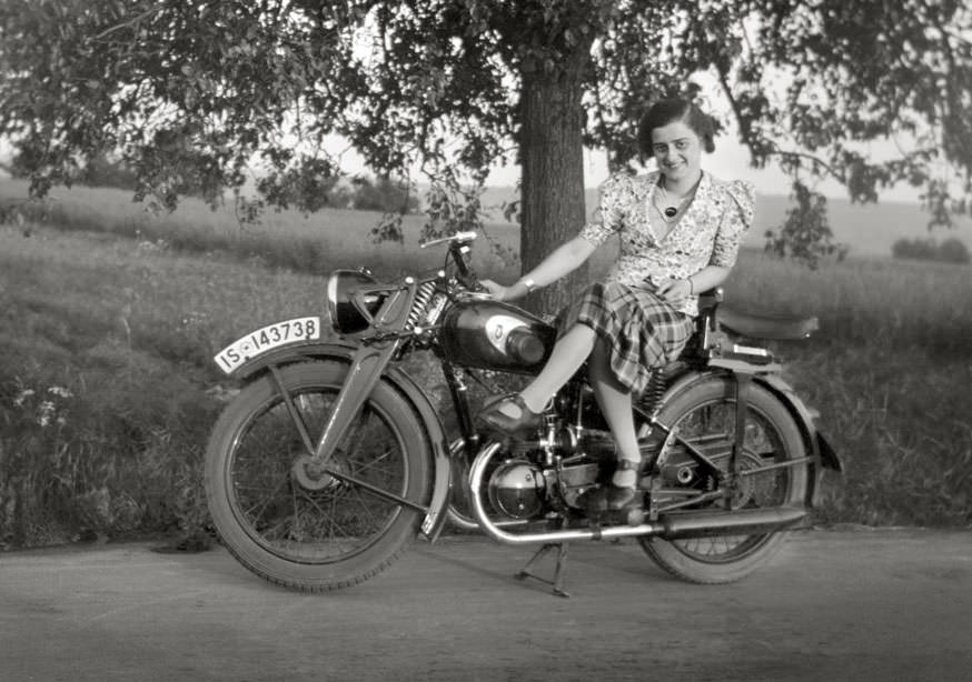 Zundapp motorcycle, germany, ca. 1930s
