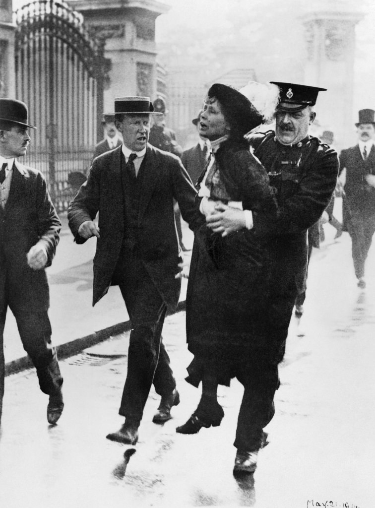 Emmeline Pankhurst's Arrest at Buckingham Palace, 1914