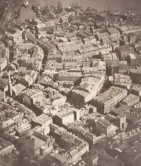 Aerial View of Boston, 1860