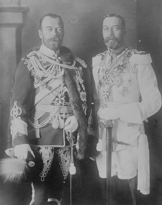 King George V and Tsar Nicholas II in Military Uniforms, Berlin 1913