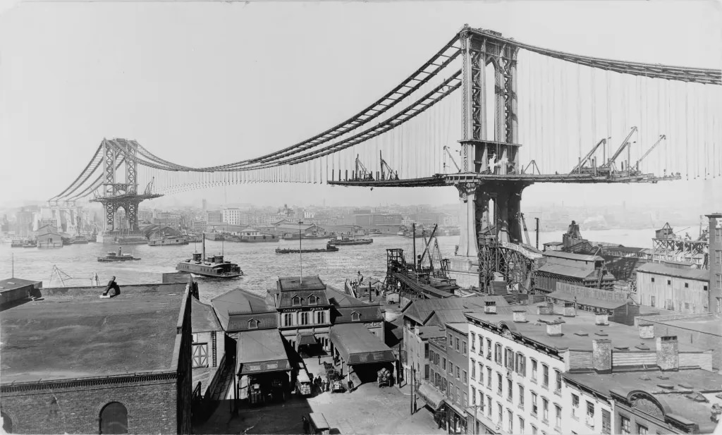 The Manhattan Bridge Under Construction, 1909: Building a Link Across the East River
