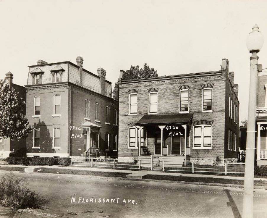 Houses at 4326 and 4320 N. Florissant Ave, 1930