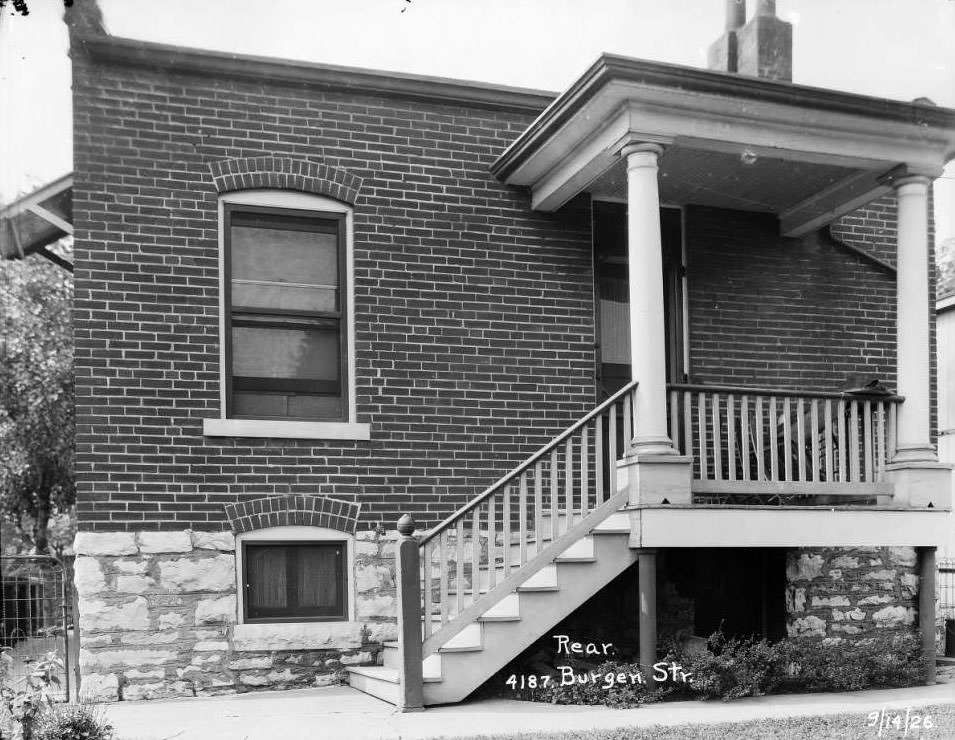 Rear view of house at 4187 Burgen St, 1930