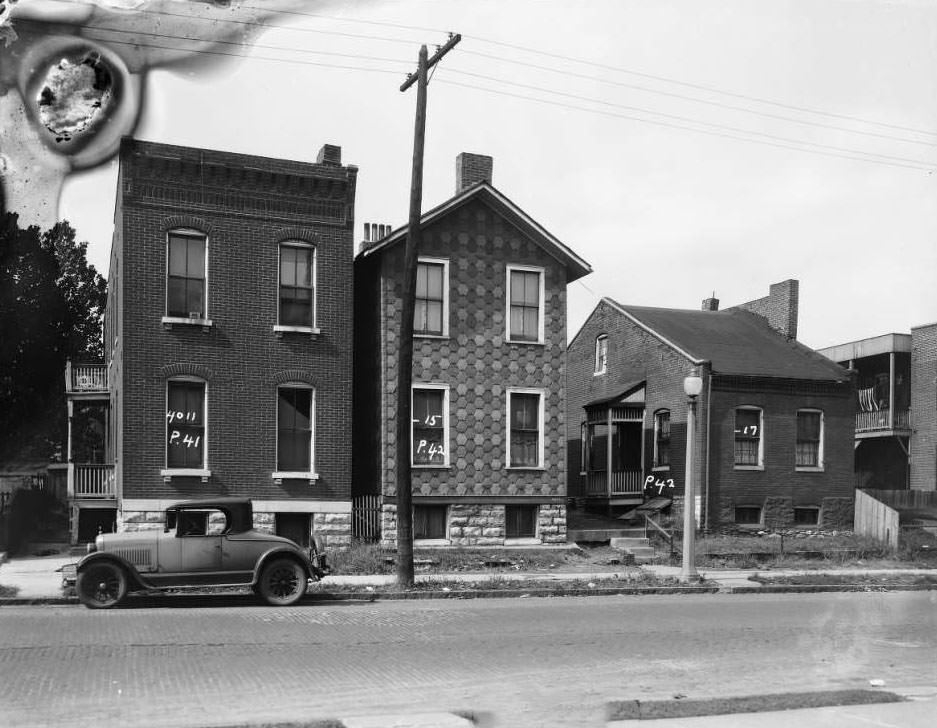 View of 4011 - 4015 - 4017 N. Florissant, 1930