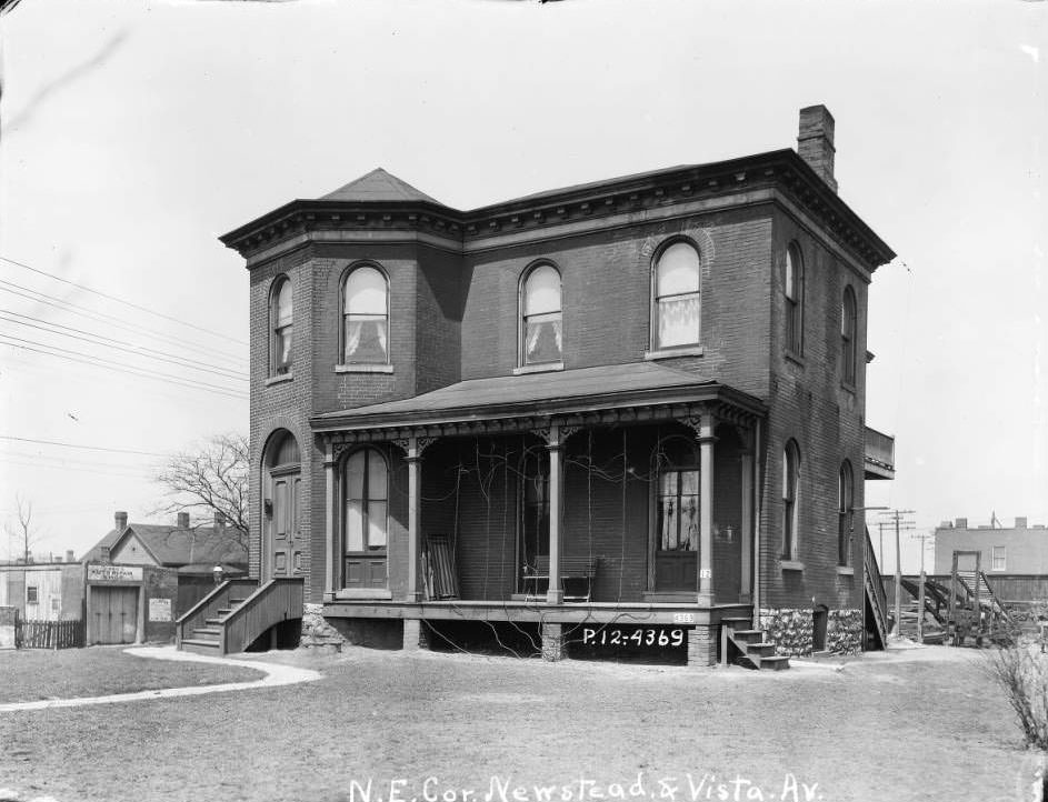 View of the home at 4369 Vista Ave. in Forest Park Southeast neighborhood, now Adams Park near Boys & Girls Clubs of Greater St. Louis, 1930