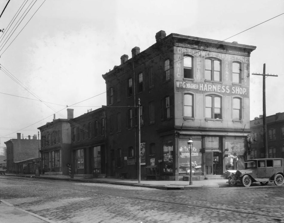 View of Wedge Market Grocery Store at 200 S. Compton, 1930