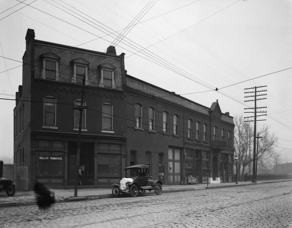 Sign for Obelite Products at 3811 North Market, 1930