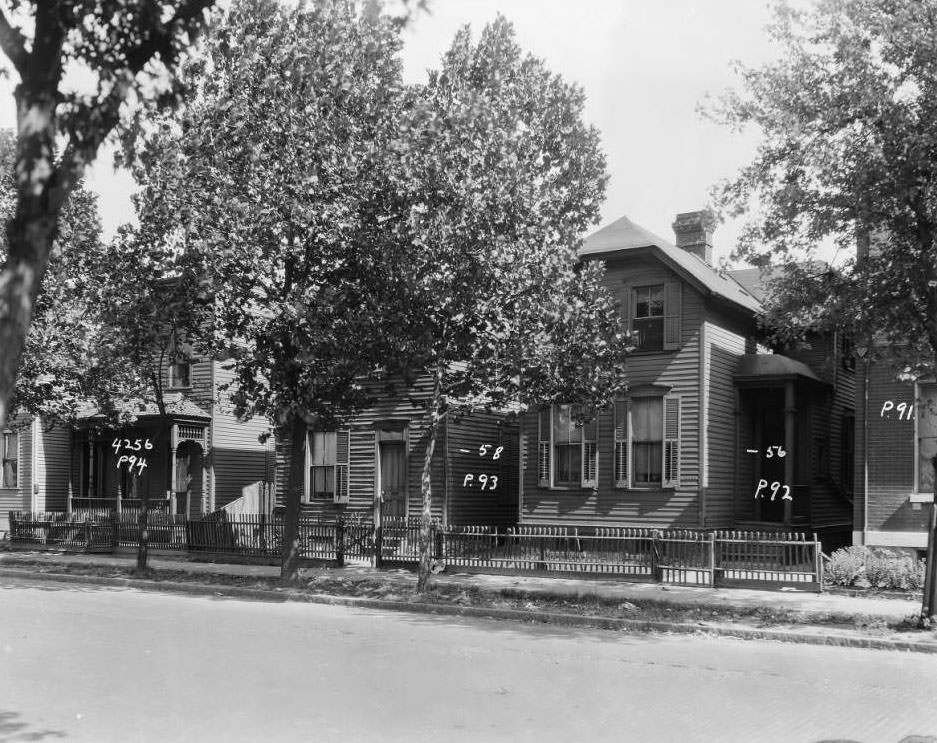 View of houses on 4200 block of North Florissant, 1930