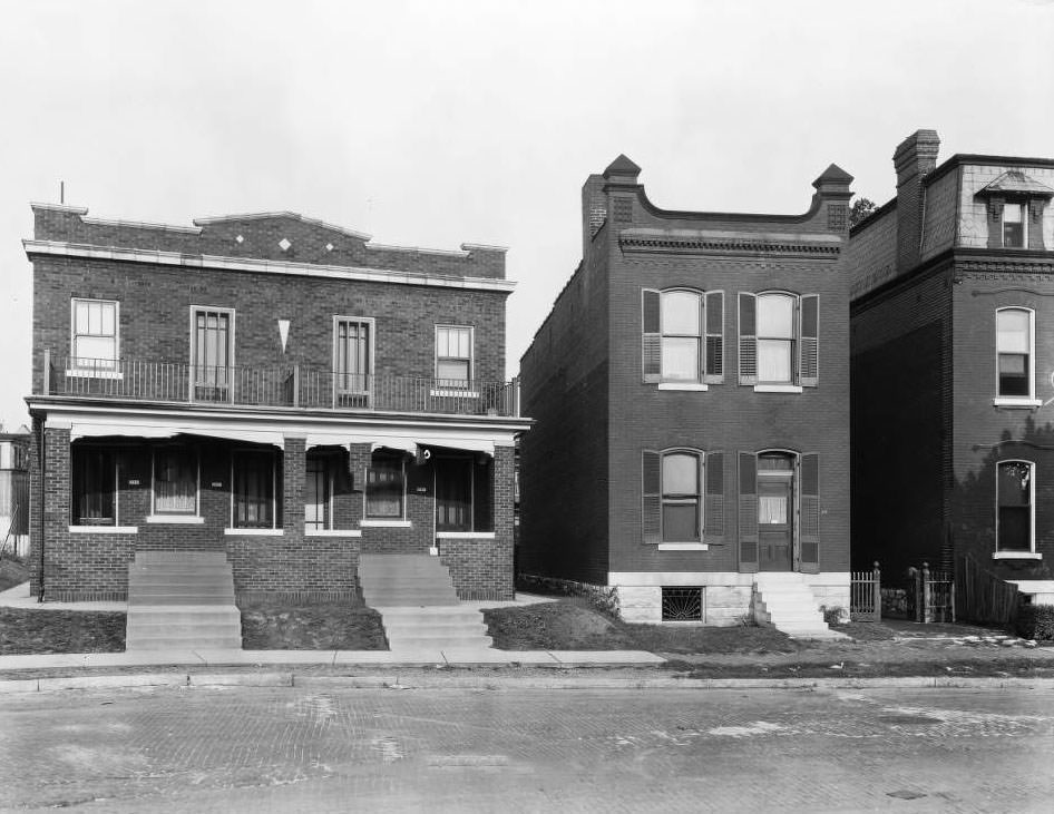 View of houses on the 4300 block of North Florissant, 1931