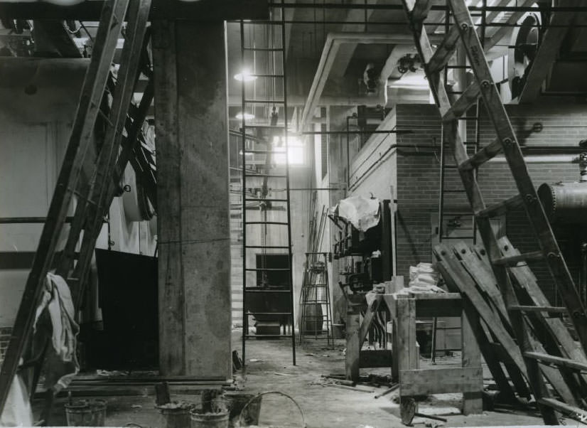 Three boilers provide steam heat for the drill-room acreage, 1938