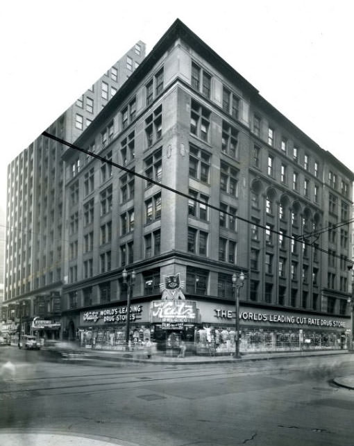 A sketch of the Frank Building, 1930