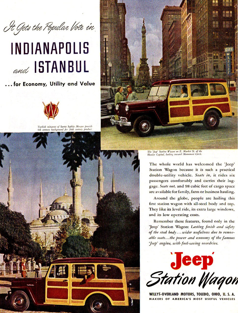 The Iconic 1949 Willys Jeep Station Wagon: Driving Back in Time with Vintage Adverts