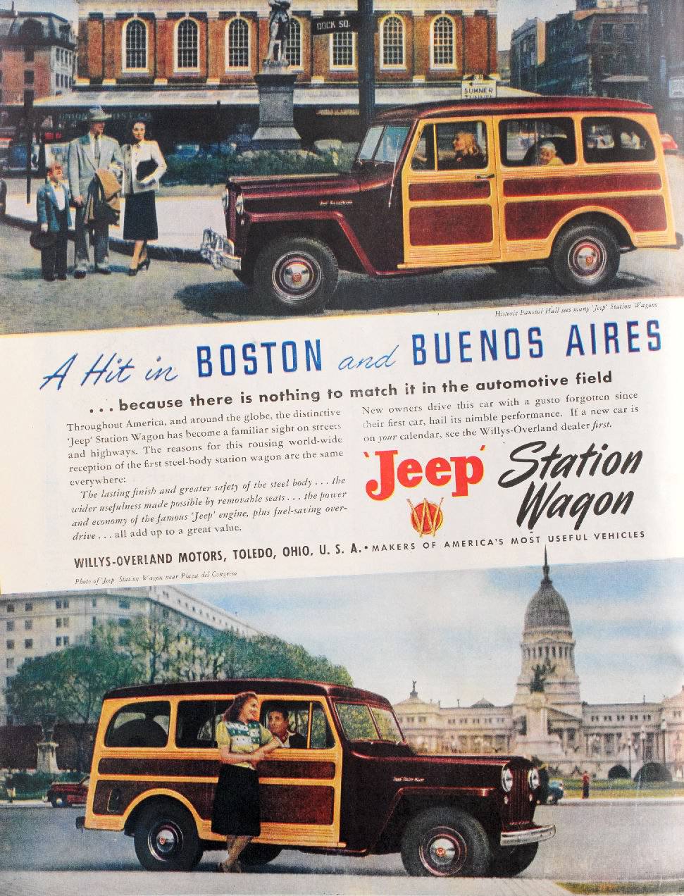 The Iconic 1949 Willys Jeep Station Wagon: Driving Back in Time with Vintage Adverts