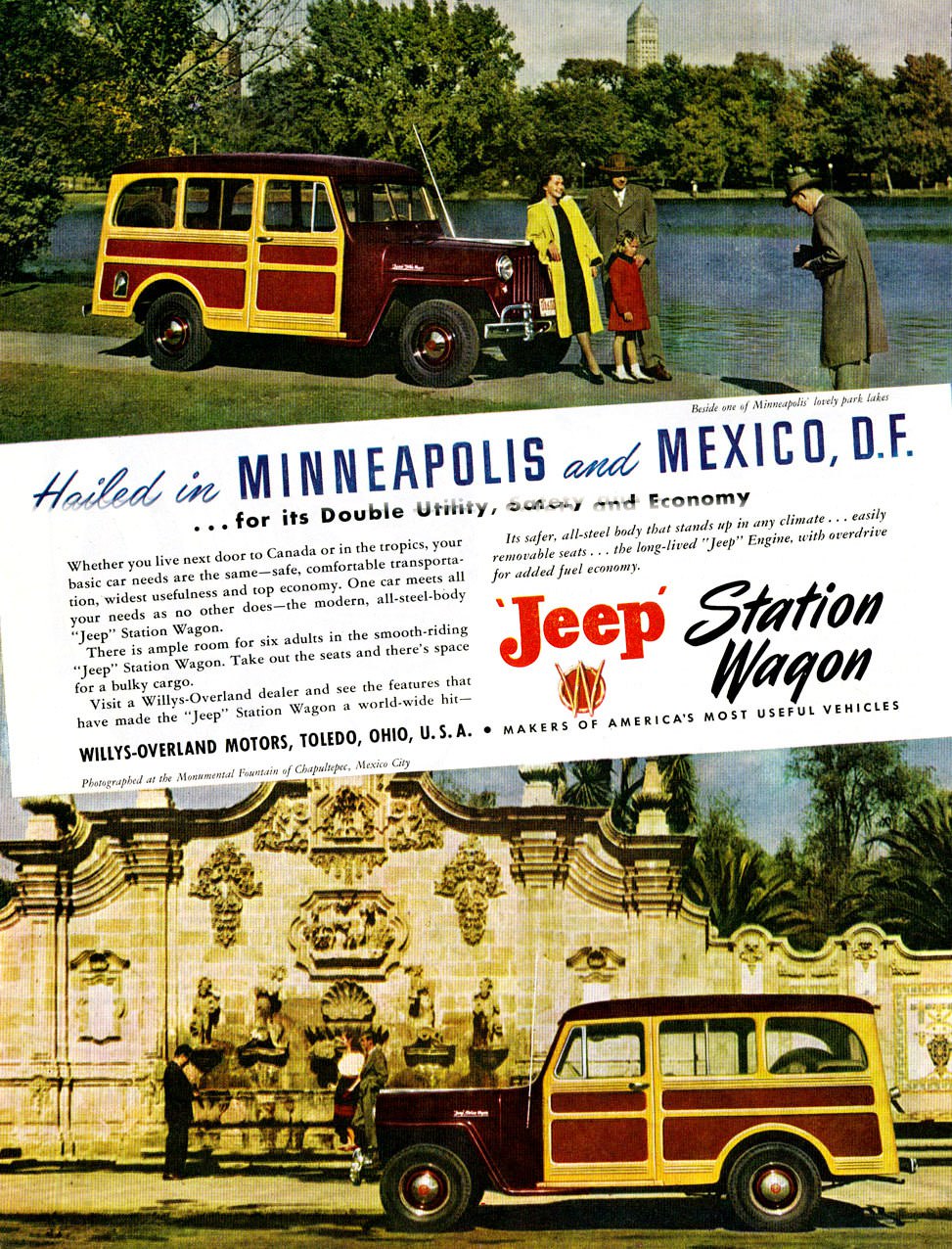 The Iconic 1949 Willys Jeep Station Wagon: Driving Back in Time with Vintage Adverts