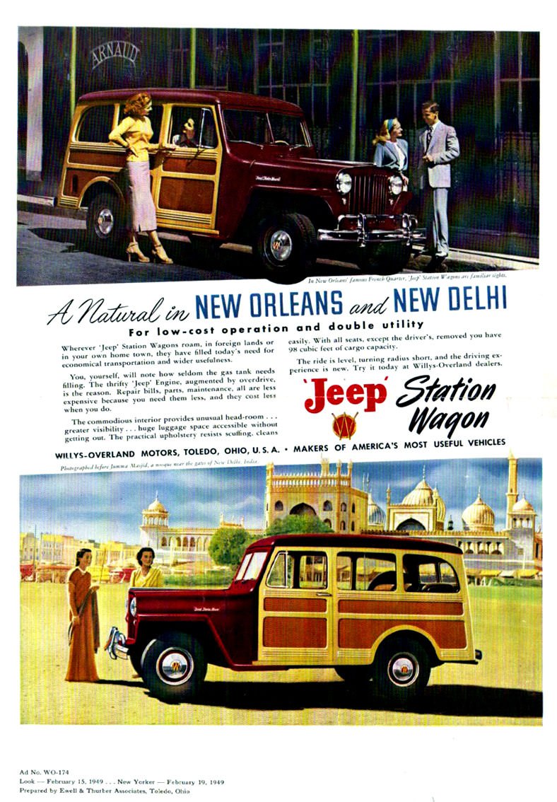 The Iconic 1949 Willys Jeep Station Wagon: Driving Back in Time with Vintage Adverts