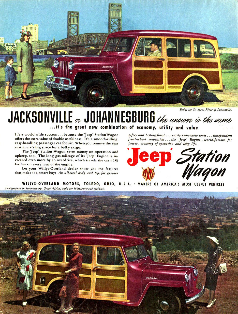 The Iconic 1949 Willys Jeep Station Wagon: Driving Back in Time with Vintage Adverts