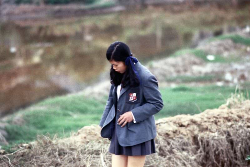 Schoolgirl, Hong Kong, 1972