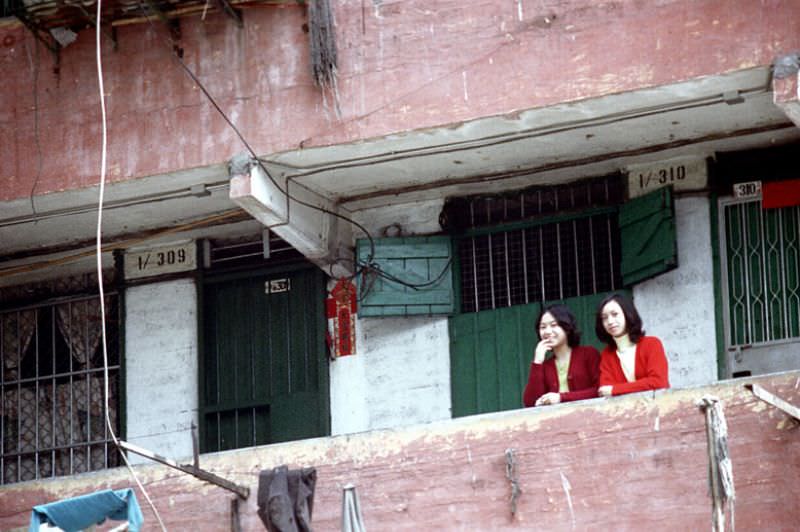 From balconies, Hong Kong, 1972