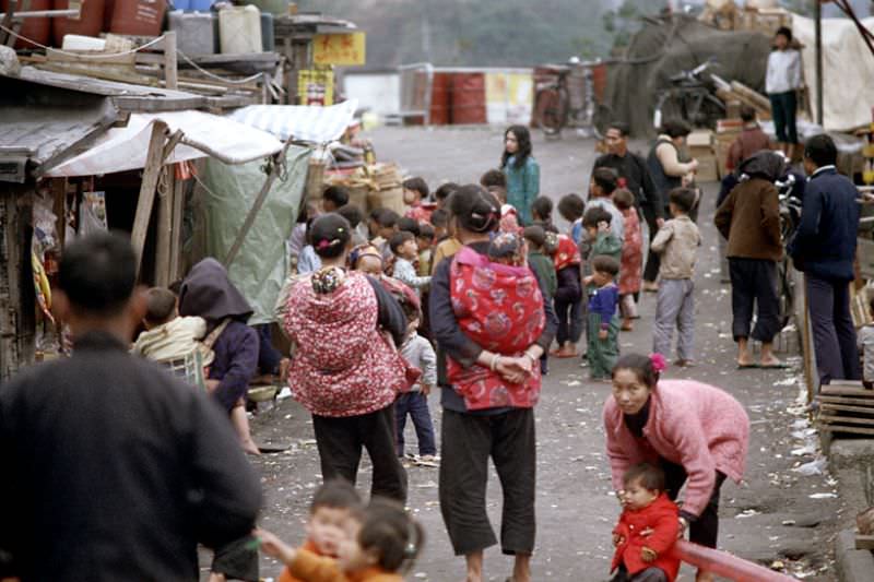 Harbor life, Hong Kong, 1972