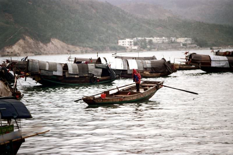 Harbor life, Hong Kong, 1972
