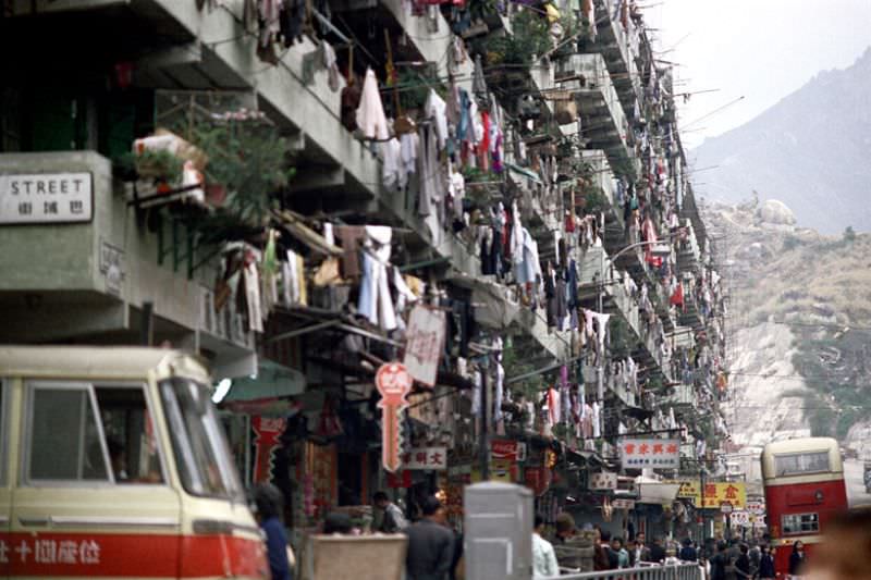 Public housing estate, Berwick Street, Shek Kip Mei, Hong Kong, 1972