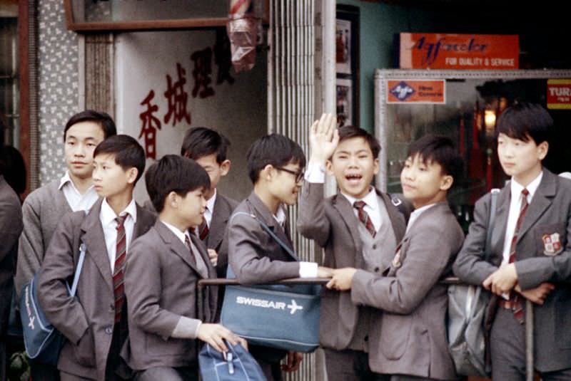 Schoolboys, Hong Kong, 1972