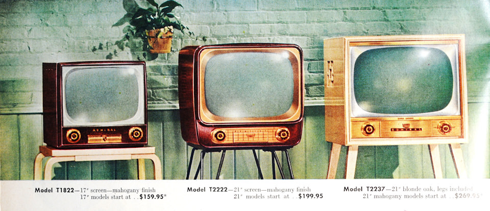 Vintage Ads of Admiral Televisions From the 1950s