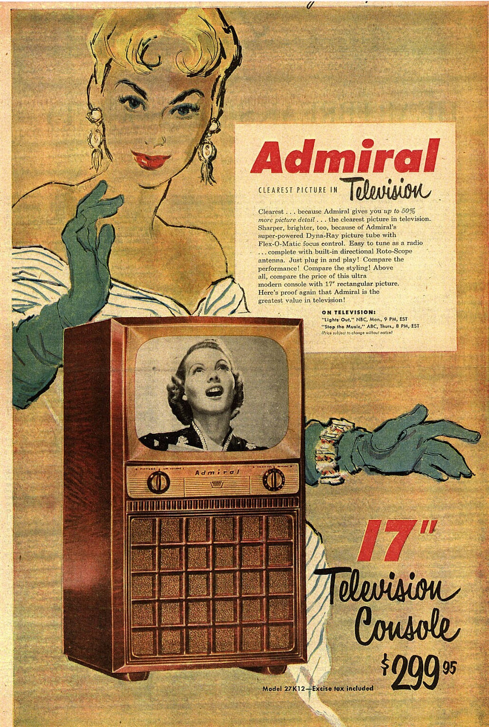 Vintage Ads of Admiral Televisions From the 1950s