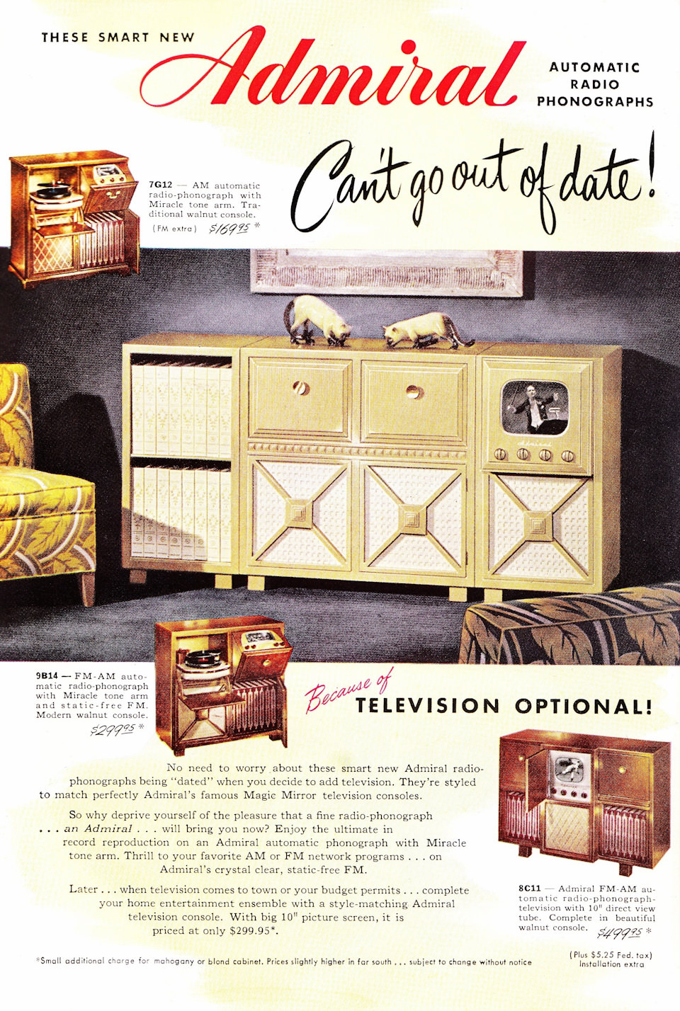 Vintage Ads of Admiral Televisions From the 1950s