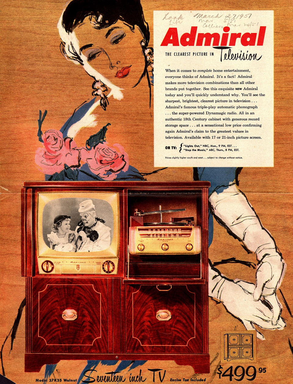 Vintage Ads of Admiral Televisions From the 1950s