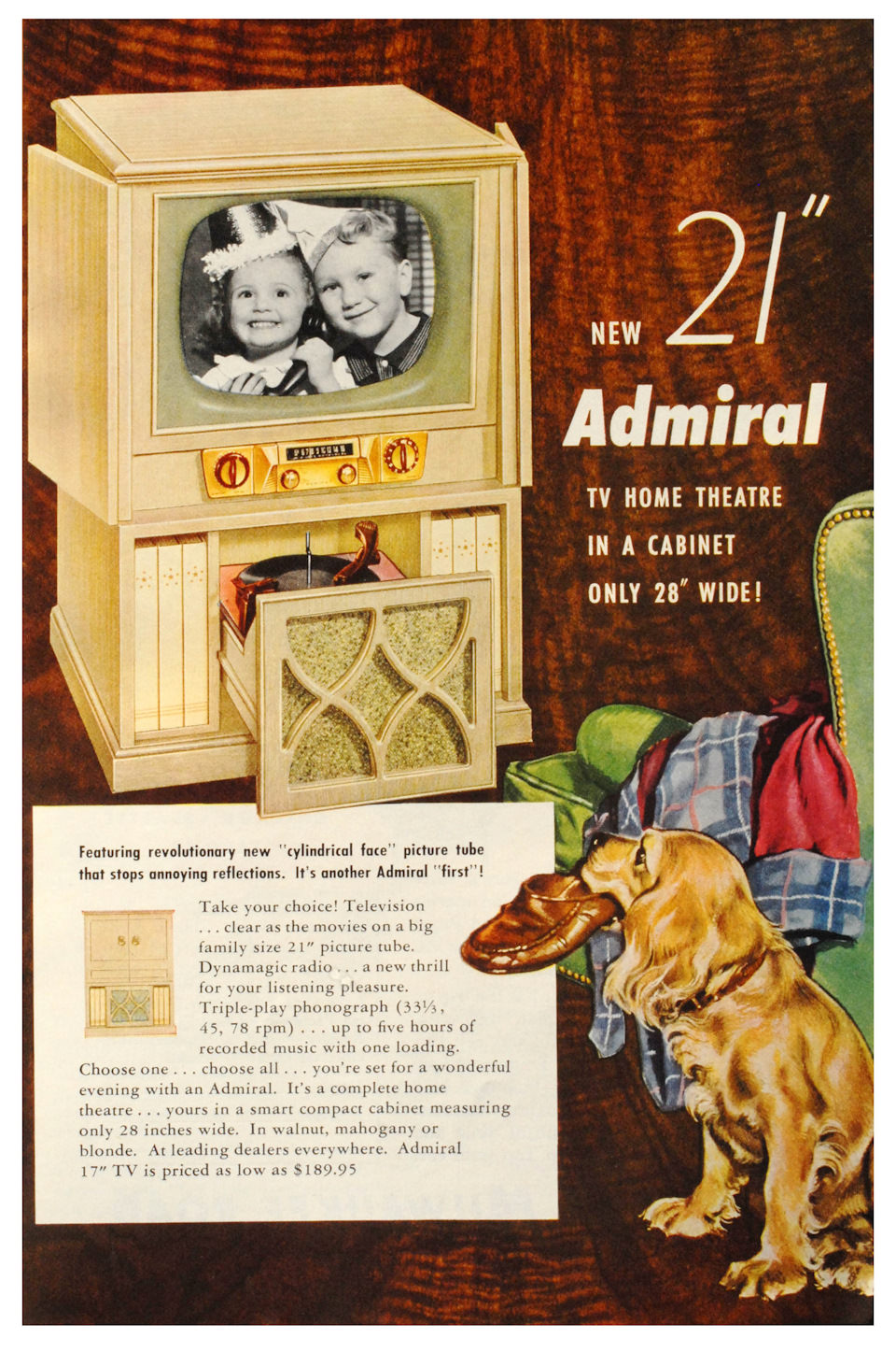 Vintage Ads of Admiral Televisions From the 1950s