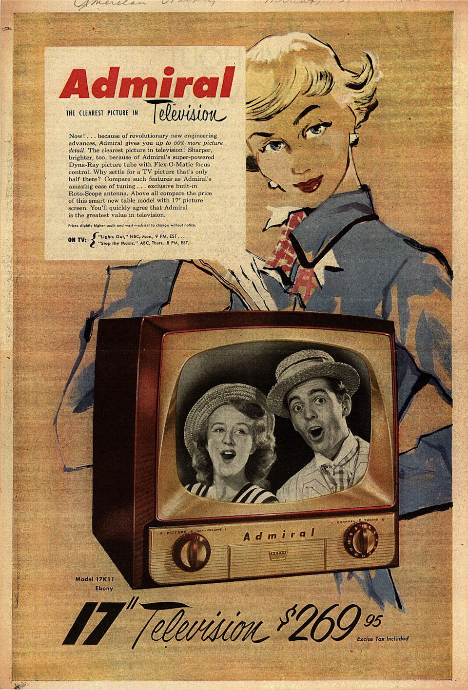 Vintage Ads of Admiral Televisions From the 1950s