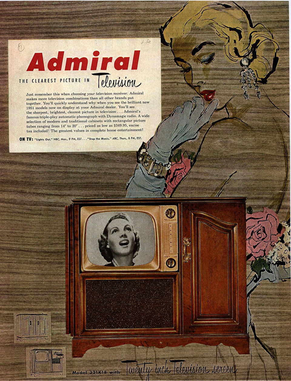 Vintage Ads of Admiral Televisions From the 1950s