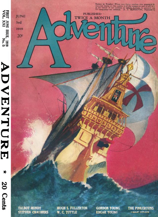 Adventure cover, June 3, 1919