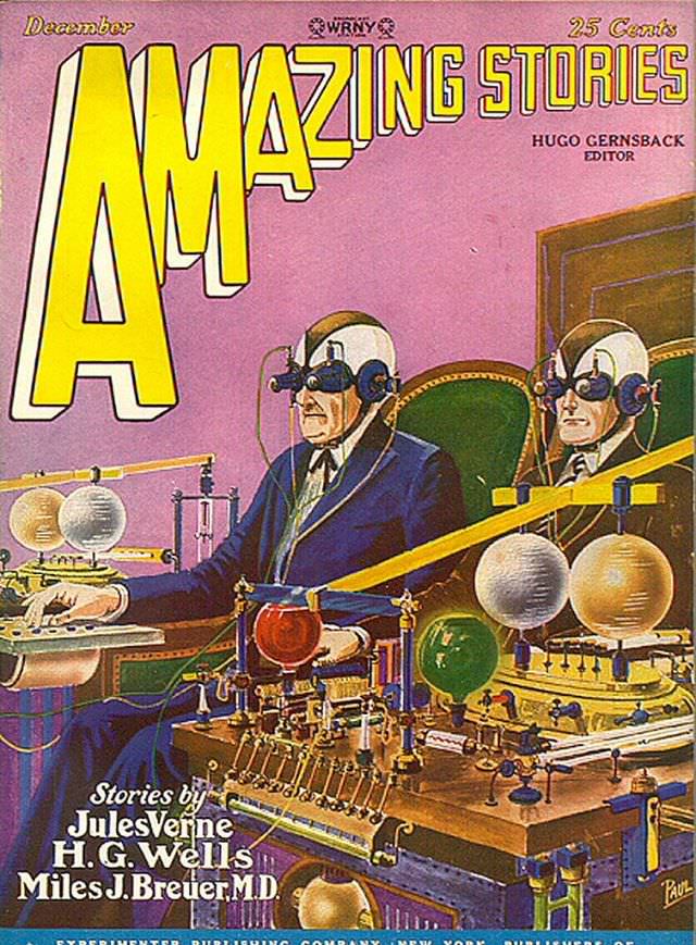 Amazing Stories cover, December 1927