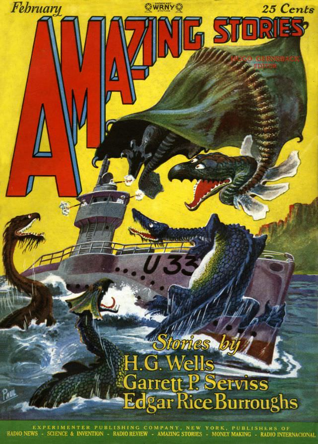 Amazing Stories cover, February 1927