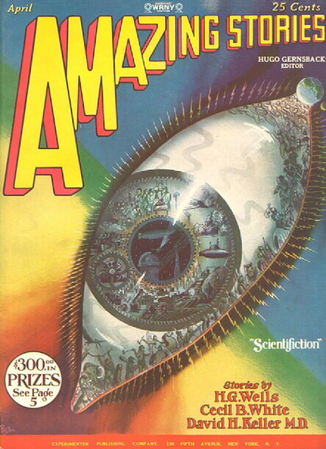 Amazing Stories cover, April 1928