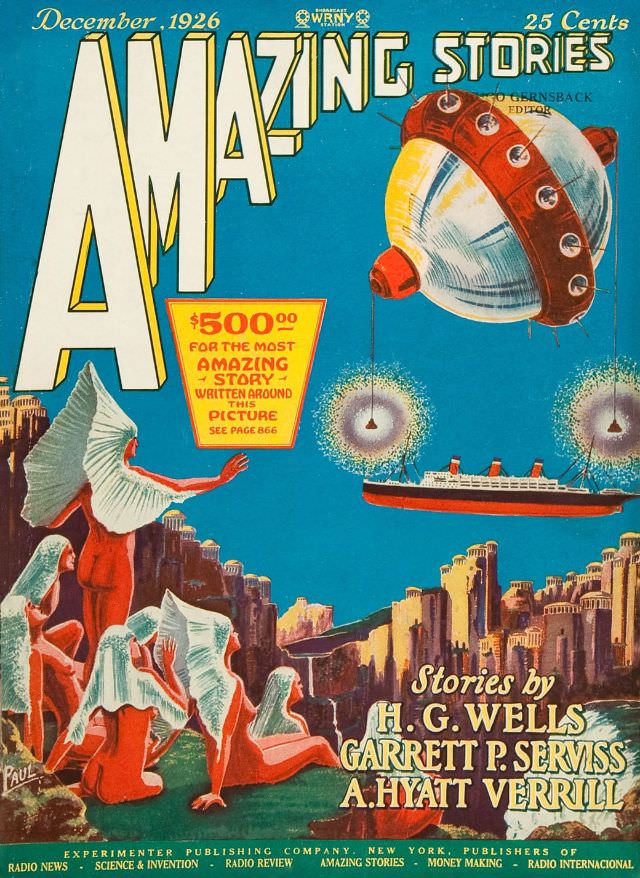 Amazing Stories cover, December 1926