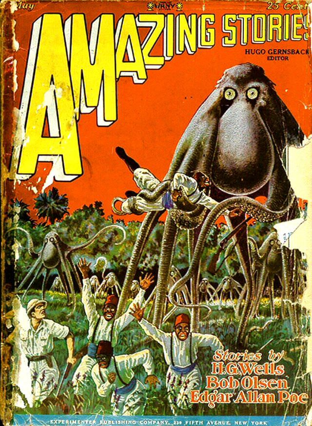 Amazing Stories cover, May 1928