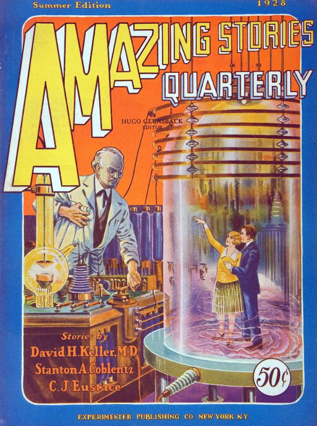 Amazing Stories cover, Summer 1928