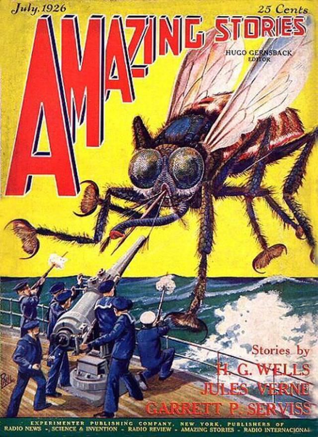 Amazing Stories cover, July 1926