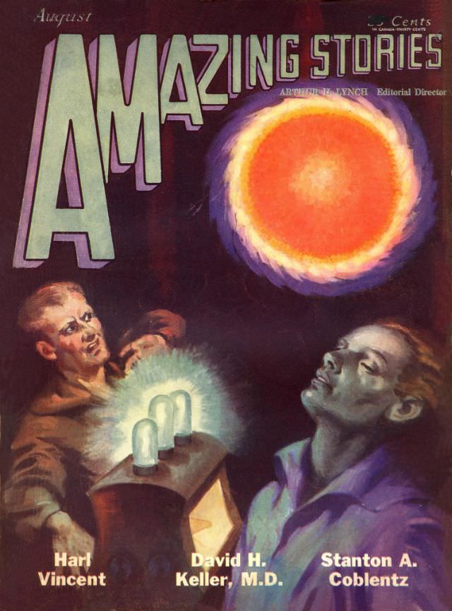Amazing Stories cover, August 1929