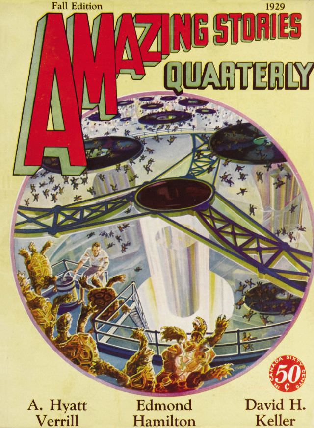 Amazing Stories cover, Fall 1929