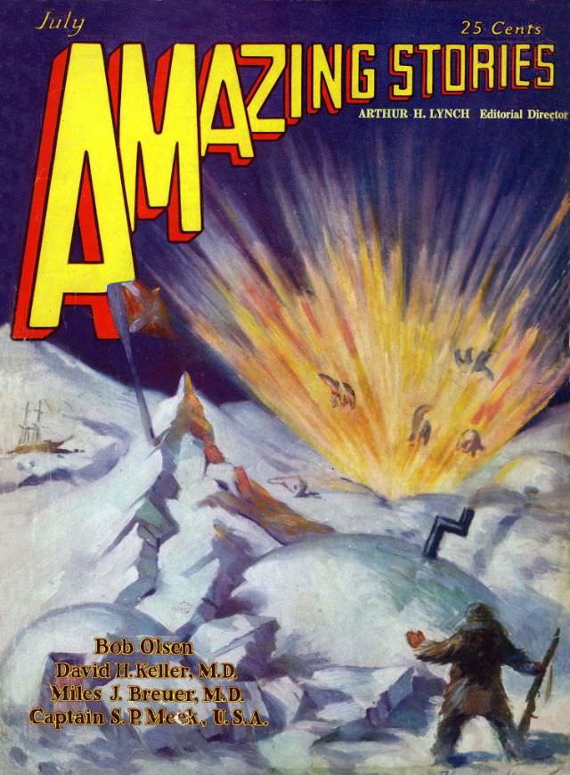 Amazing Stories cover, July 1929