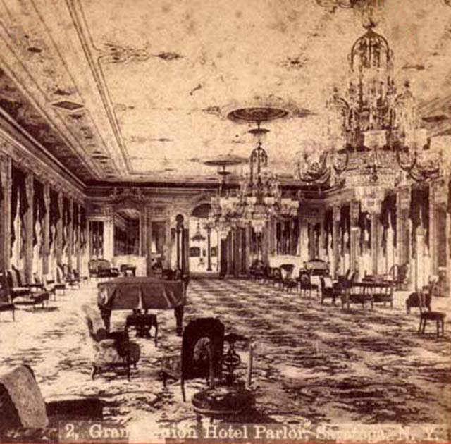 Grand Union Hotel Parlor, Saratoga, NYC, 1870s